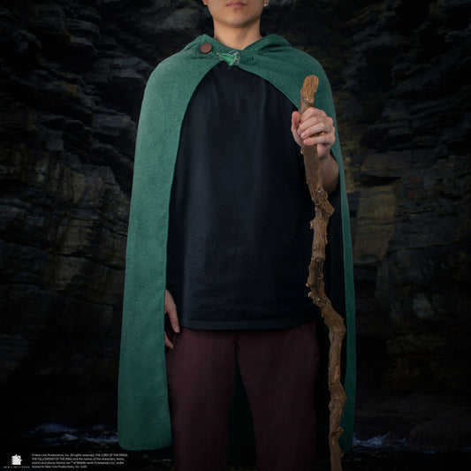 Lord of the Rings Hobbit Cloak with Lorien Leaf Brooch, alternate view