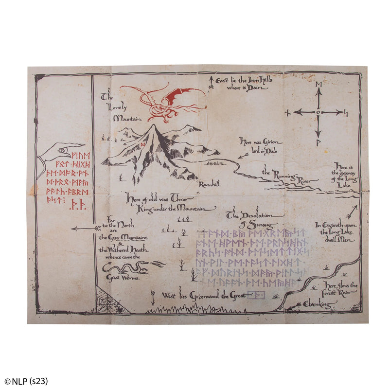 Lord of the Rings The Hobbit Hardcover Notebook with Foldable Map, in display