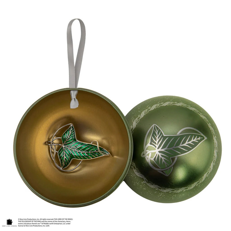Lord of the Rings Lorien Leaf Brooch Holiday Capsule, close-up detail