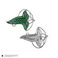 Lord of the Rings Lorien Leaf Brooch Holiday Capsule, rear view