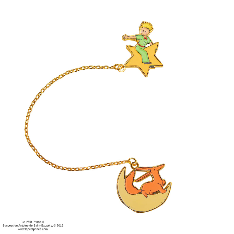 The Little Prince Fox and Prince Bookmark Chain, side angle