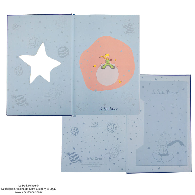 The Little Prince Starry Night Constellations Notebook, in display