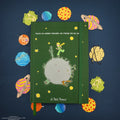 The Little Prince Spinning Asteroid B-612 Notebook, rear view