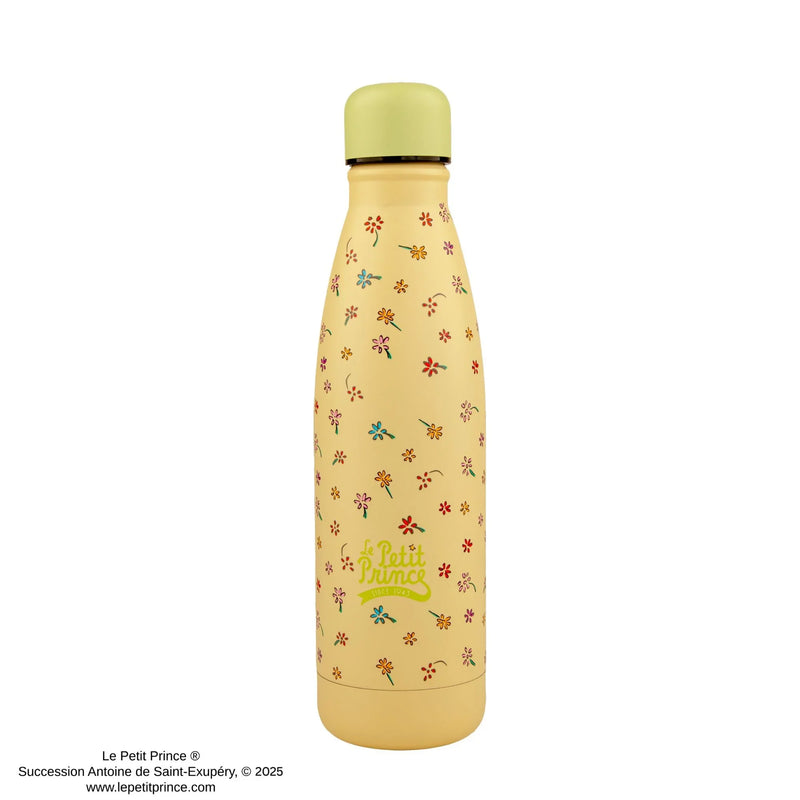 The Little Prince Wildflower Garden Insulated Water Bottle, close-up detail