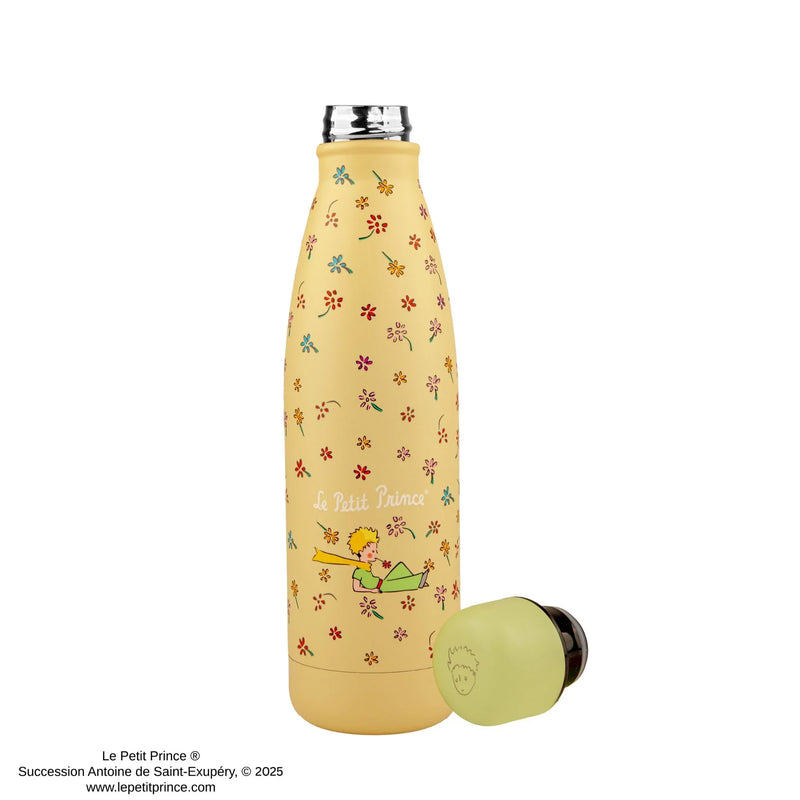 The Little Prince Wildflower Garden Insulated Water Bottle, rear view