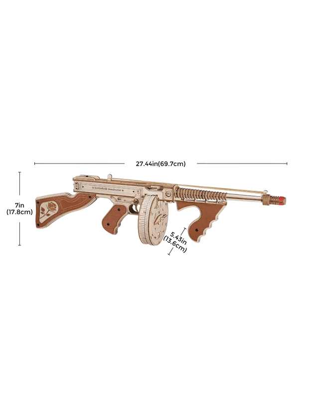 Thompson Submachine Gun, size reference