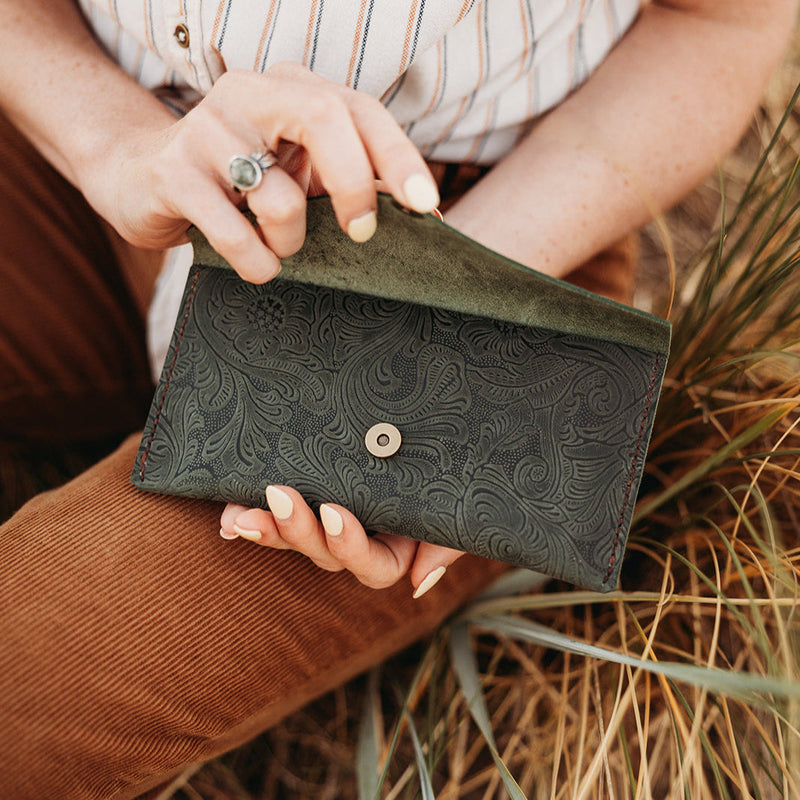 Make Your Own Leather Pouch, in display