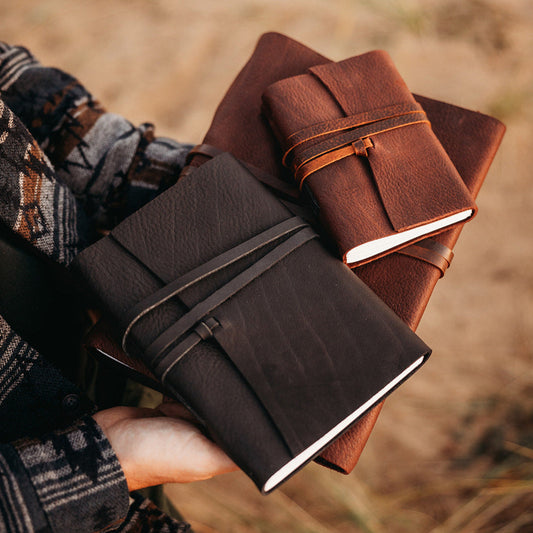 Reclaimed Saddlery Leather Journals collectible from Lucas Ruth Leather Goods