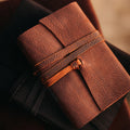 Reclaimed Saddlery Leather Journals, rear view