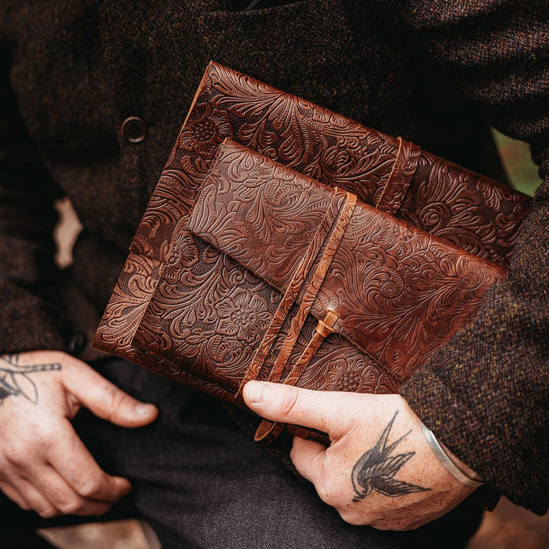 Botanical Journals - Walnut collectible from Lucas Ruth Leather Goods
