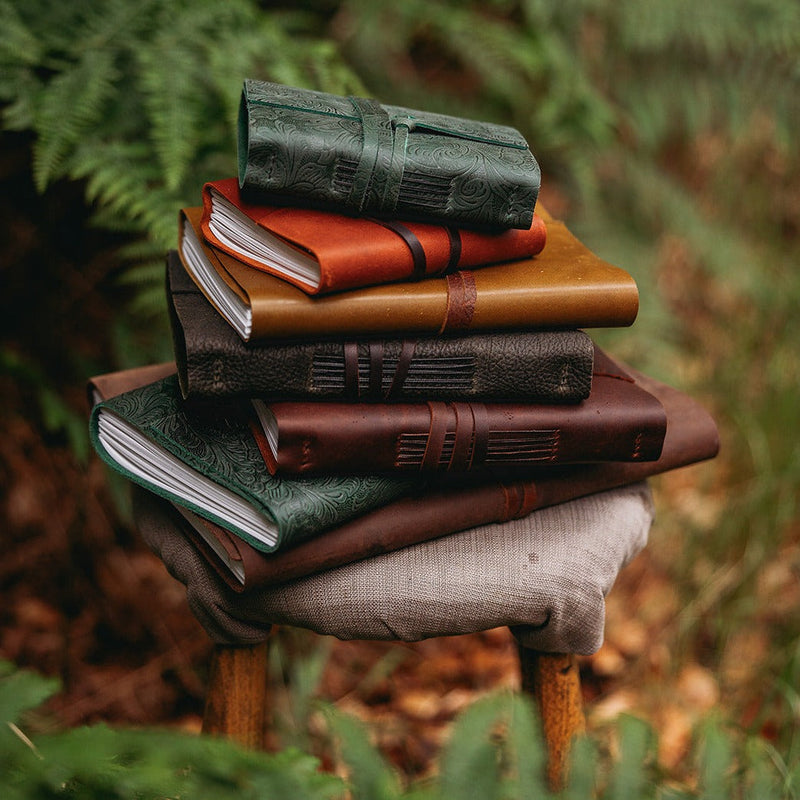 Make Your Own Leather Journal (A6), side angle