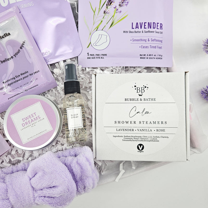 LAVENDER DREAMS | LUXURY SPA GIFT SET, side angle