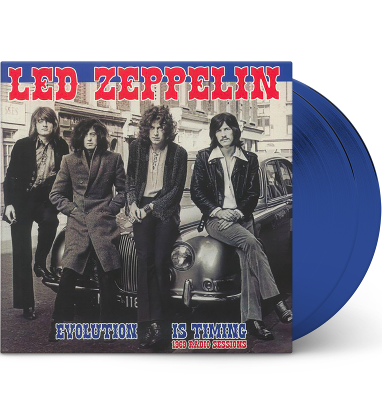 Led Zeppelin – Evolution Is Timing: 1969 Radio Sessions (Limited Edition Double-LP on Blue Vinyl) collectible from Coda Re...