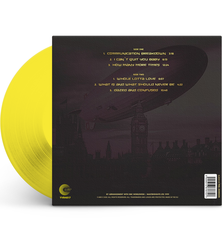 Led Zeppelin – Whole Lotta Live (Special Edition 12-Inch Album on Yellow Vinyl), close-up detail