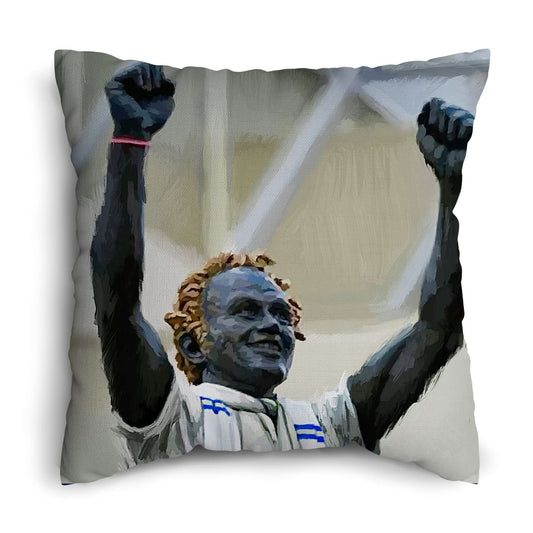 Lee Buccilli - Bremner statue - Cushion, Three Sizes, alternate view