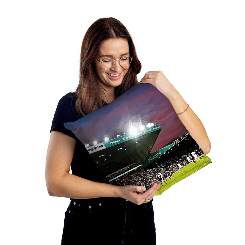 Lee Buccilli - Elland Road at Night - Cushion, Three Sizes, close-up detail