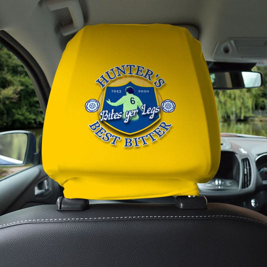 Leeds Hunter- Football Legends - Headrest Cover collectible from https://britishmade.gifts/