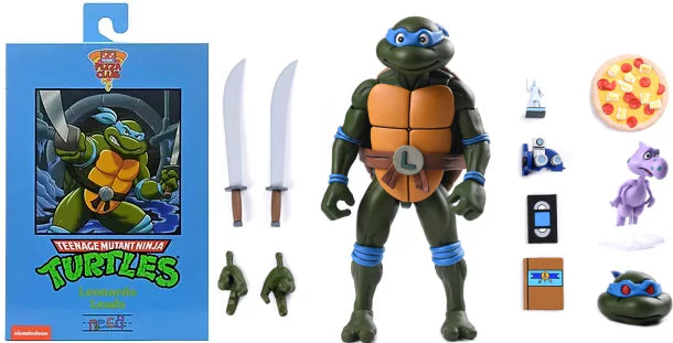 NECA Teenage Mutant Ninja Turtles Cartoon Leonardo (VHS) Ultimate 7” Action Figure