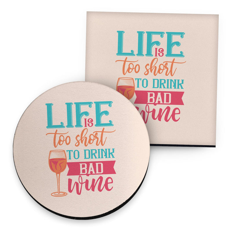 Life Is Too Short - Drinks Coaster - Round or Square collectible from https://britishmade.gifts/