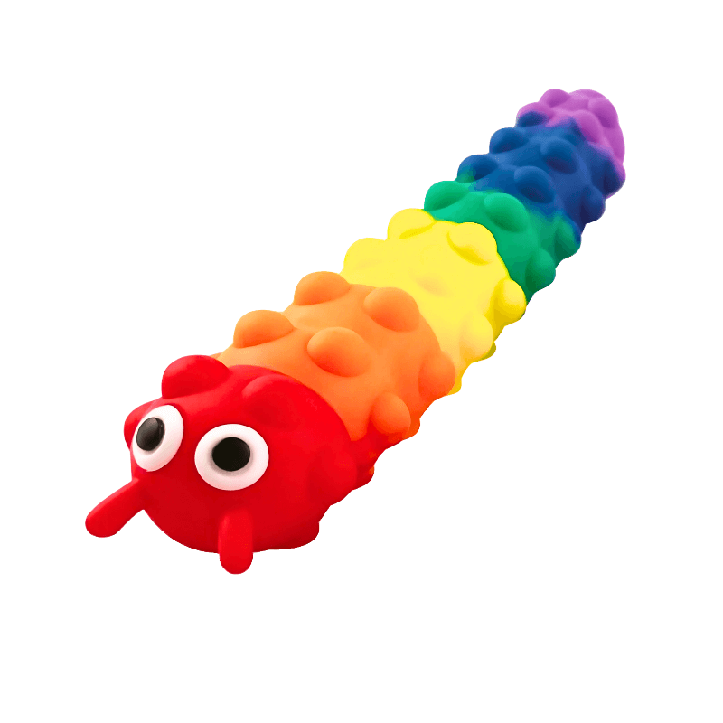 Light Up Push Popper Fidget Caterpillar collectible from PoundFun