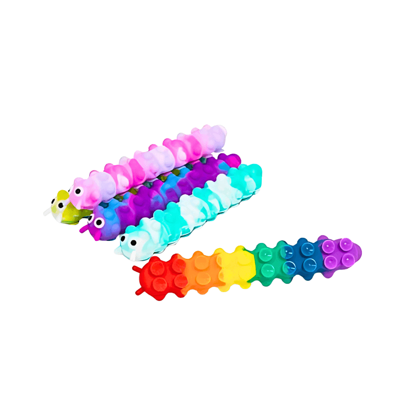 Light Up Push Popper Fidget Caterpillar, alternate view