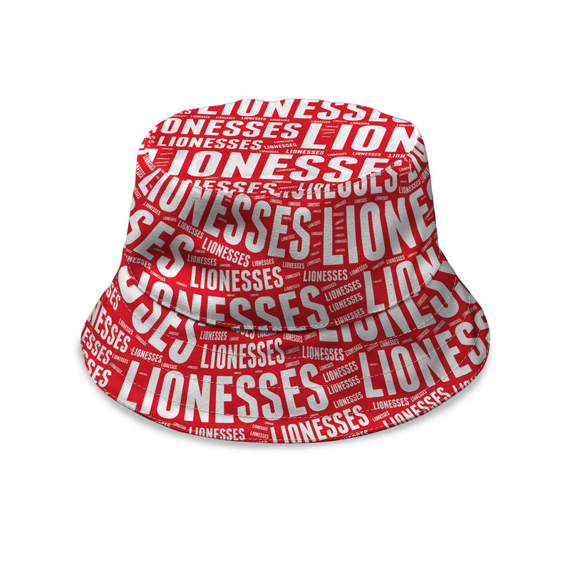 Lionesses All Over Supporters Bucket Hat collectible from https://britishmade.gifts/