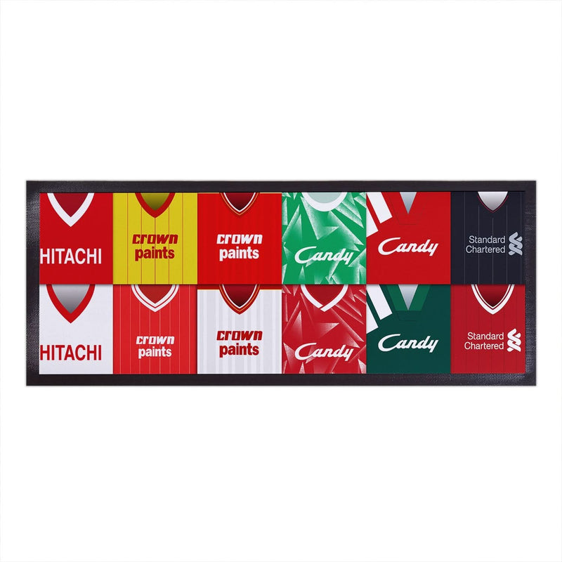 Liverpool Kit Montage - Bar Runner collectible from Liverpool FC https://britishmade.gifts/