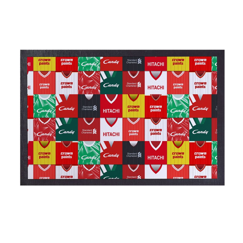 Liverpool Kit Montage - Retro Door Mat - 60cm x 40cm collectible from Liverpool FC https://britishmade.gifts/