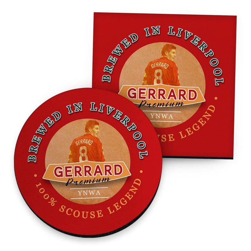 Liverpool Gerrard - Football Coaster - Square Or Circle collectible from Liverpool FC https://britishmade.gifts/
