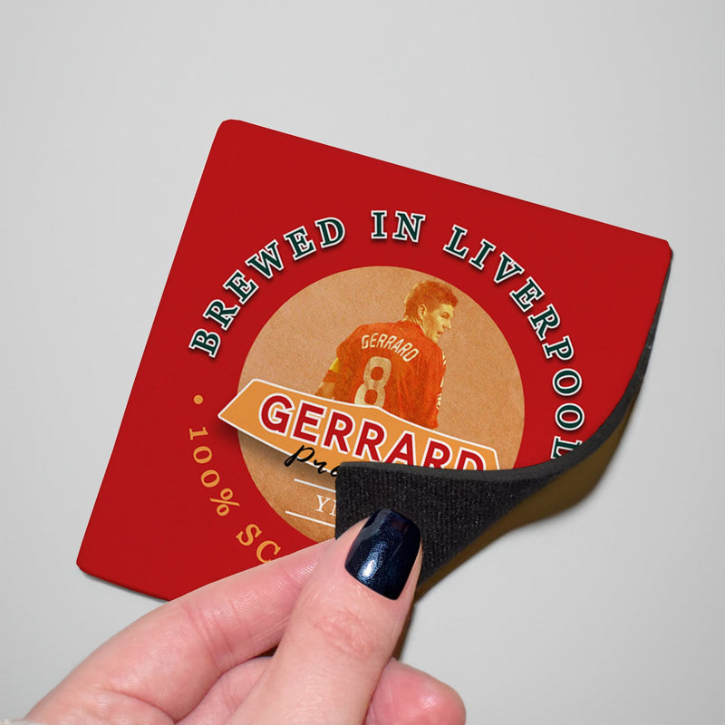 Liverpool Gerrard - Football Coaster - Square Or Circle, alternate view