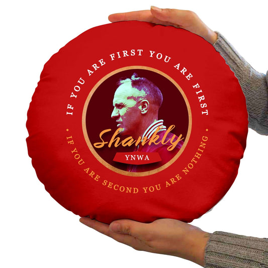 Preston Shankly - Football Legends - Circle Cushion 14 collectible from https://britishmade.gifts/