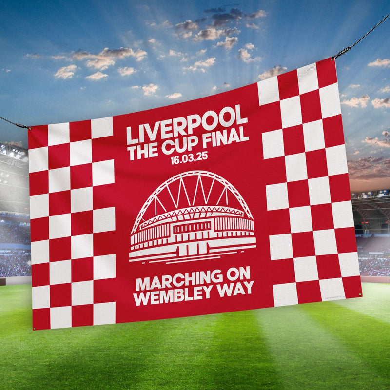 Liverpool Cup Final - Banner - Chequered - Two Sizes