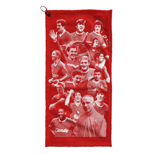 Liverpool Montage - Golf Towel collectible from Liverpool FC https://britishmade.gifts/