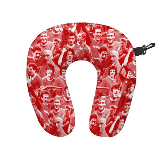 Liverpool Montage - Retro Football Travel Pillow collectible from Liverpool FC https://britishmade.gifts/