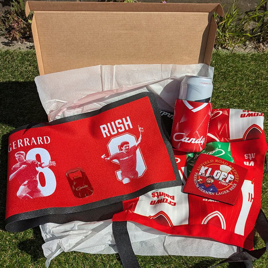 Liverpool Football Mystery Gift Box | Retro Man Cave Set collectible from Liverpool FC https://britishmade.gifts/