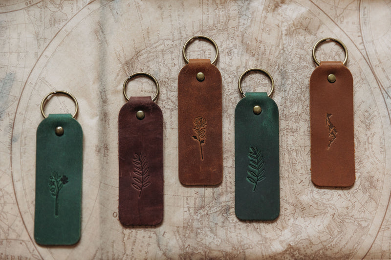 Floral Keyrings, side angle