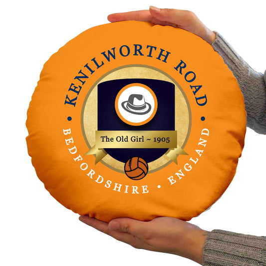 Luton Kenilworth Road - Football Legends - Circle Cushion 14 collectible from https://britishmade.gifts/