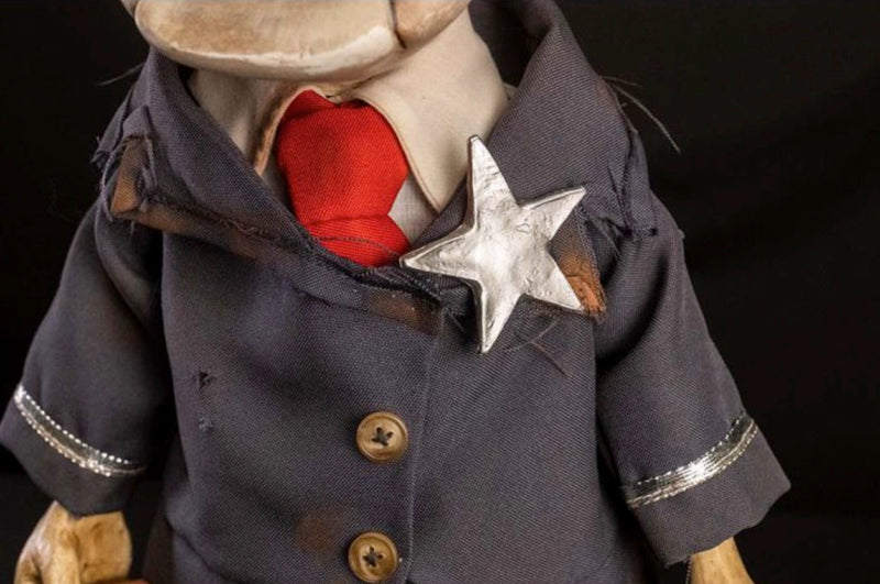 Spiral: From the Book of Saw Mr. Snuggles 16.5" Puppet Prop Replica close up detail