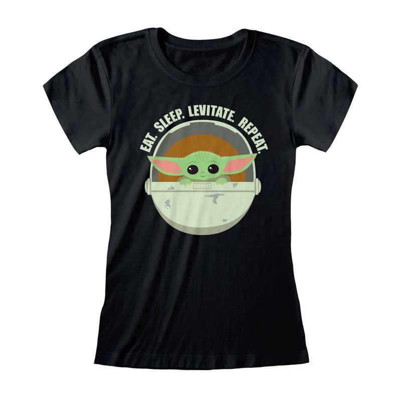 Star Wars The Mandalorian the Child Eat Sleep Levitate Women's T-Shirt collectible from Heroes Inc Dropship