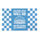 Manchester Blue - Que Sera, Sera - Banner - Chequered - Two Sizes