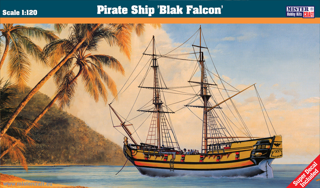 Hasegawa 1:120 Scale Pirate Ship Black Falcon Kit