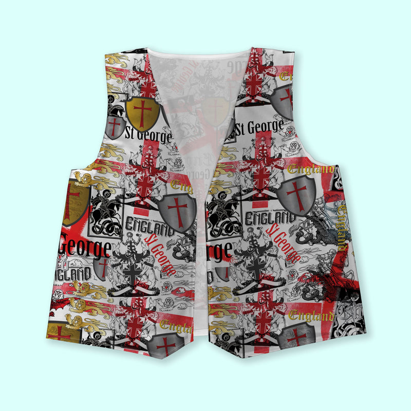 St George All over Pattern - Novelty Costume Fancy Dress Waistcoat ( 4 sizes available ) collectible from https://britishm...
