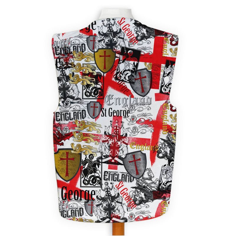 St George All over Pattern - Novelty Costume Fancy Dress Waistcoat ( 4 sizes available ), alternate view