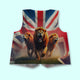 Union Jack 3 Lions - Novelty Costume Fancy Dress Waistcoat ( 4 sizes available )