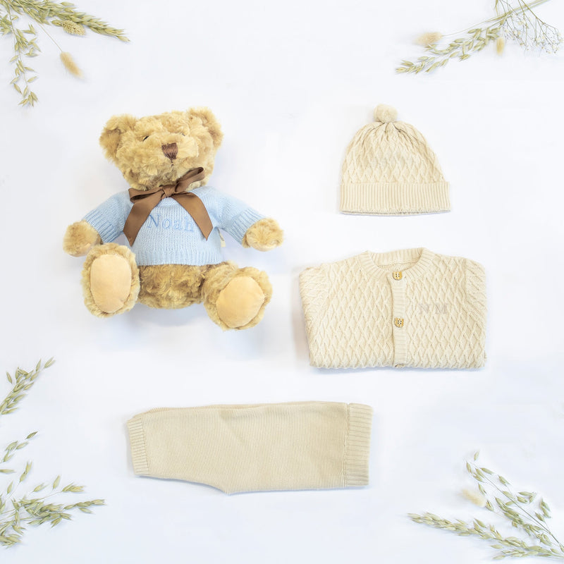MY FIRST OUTFIT AND TEDDY, rear view