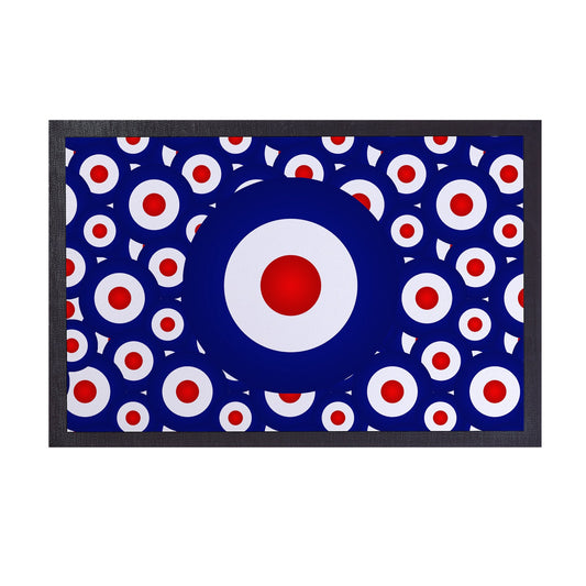 MOD Target Blue - Door Mat - 60cm x 40cm collectible from https://britishmade.gifts/