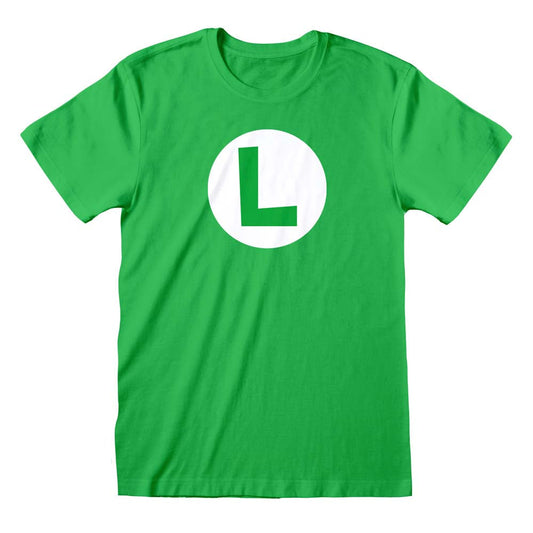 Nintendo Super Mario Luigi Badge T-Shirt collectible from Heroes Inc Dropship
