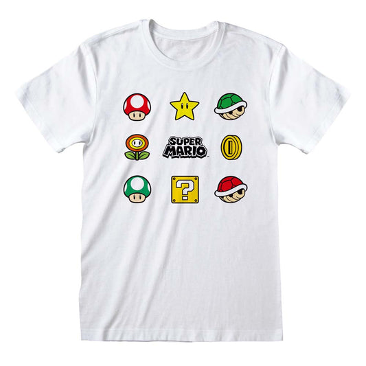 Nintendo Super Mario Items T-Shirt collectible from Heroes Inc Dropship