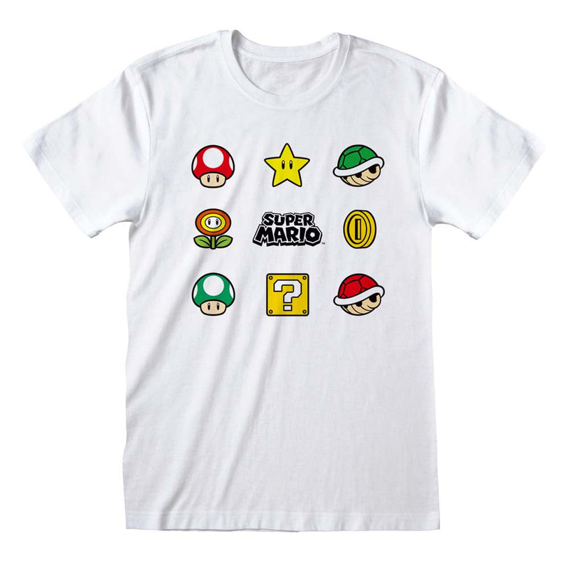 Nintendo Super Mario Items T-Shirt collectible from Heroes Inc Dropship