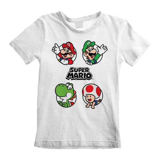 Nintendo Super Mario Circles Kid's T-Shirt collectible from Heroes Inc Dropship